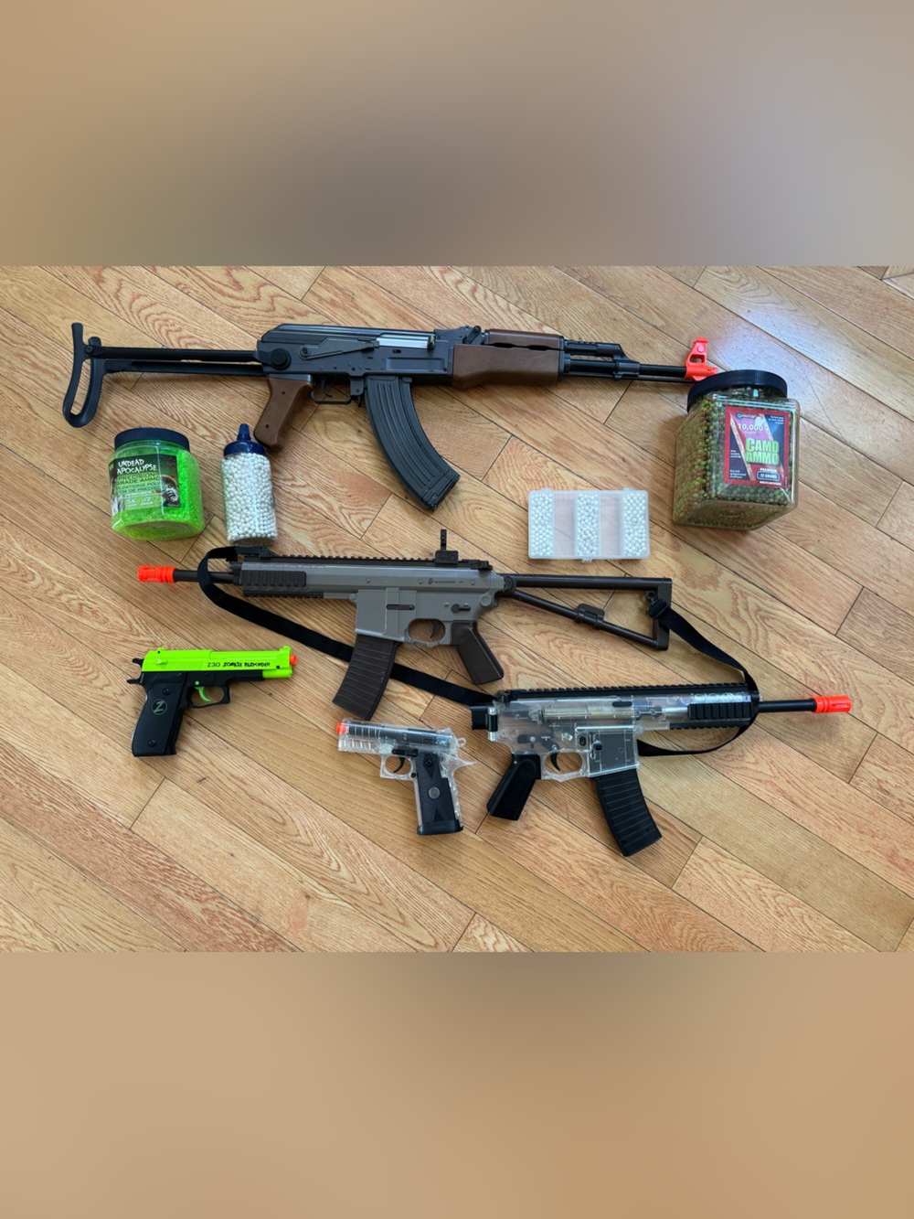 Bundle of 5 Airsoft w/ Orange Tip and Ammo
